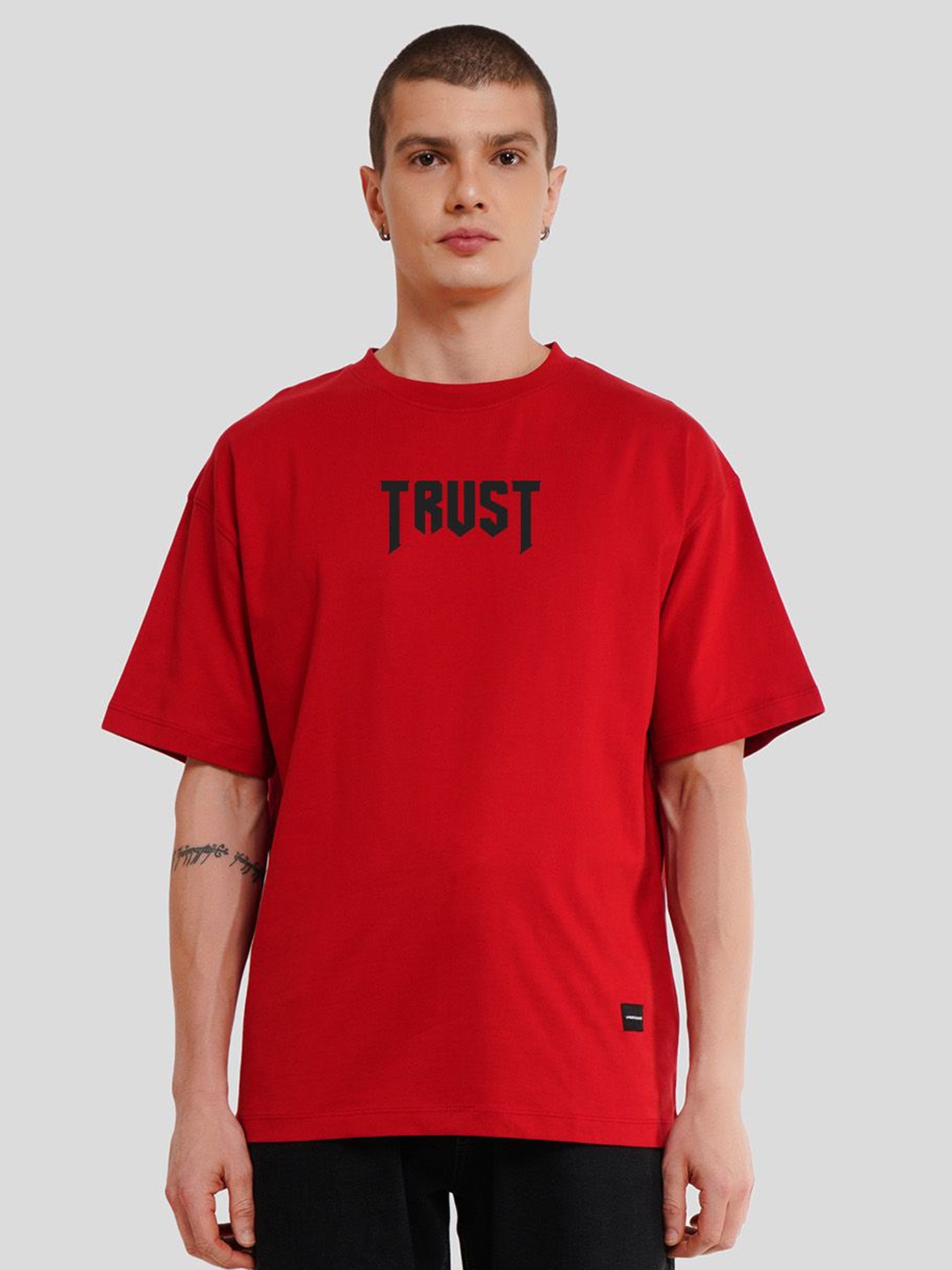 

Underrated Club Men Typography Bio Finish T-shirt, Red