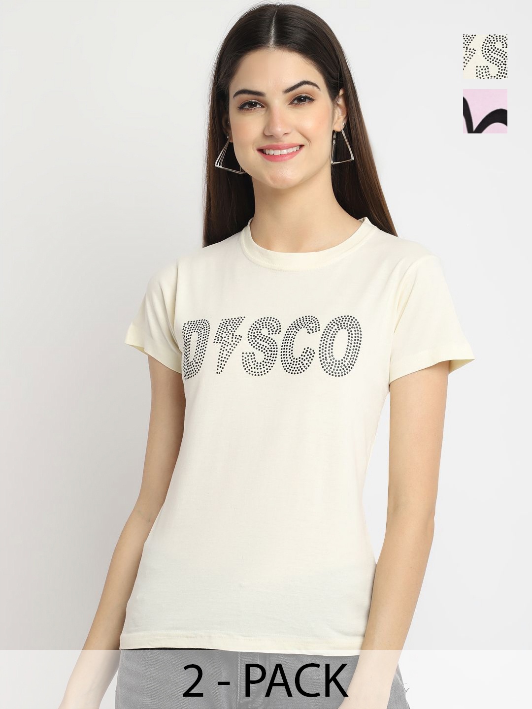 

Dreambe Women Typography Printed T-shirt, Multi