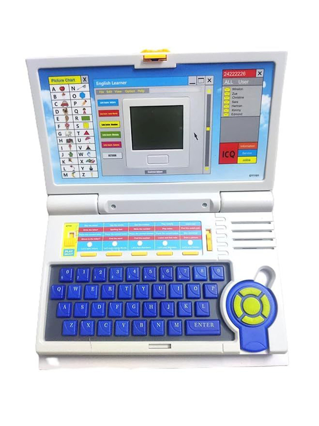 

StealODeal Kids English Learner Laptop With Mouse Control, White
