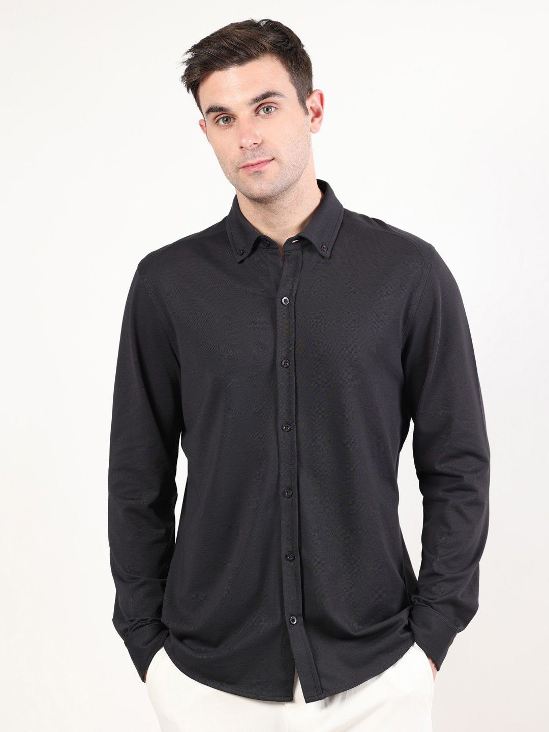 

EAZY Men Opaque Casual Shirt, Grey