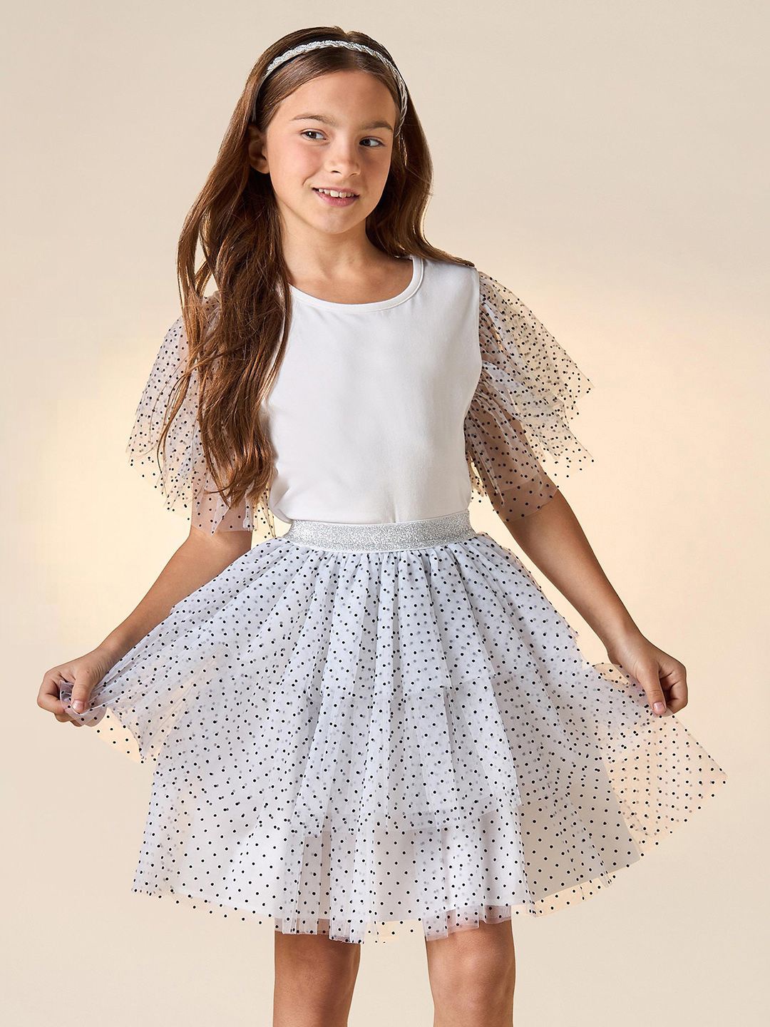 

Juniors by Babyshop Girls Top with Skirt, White
