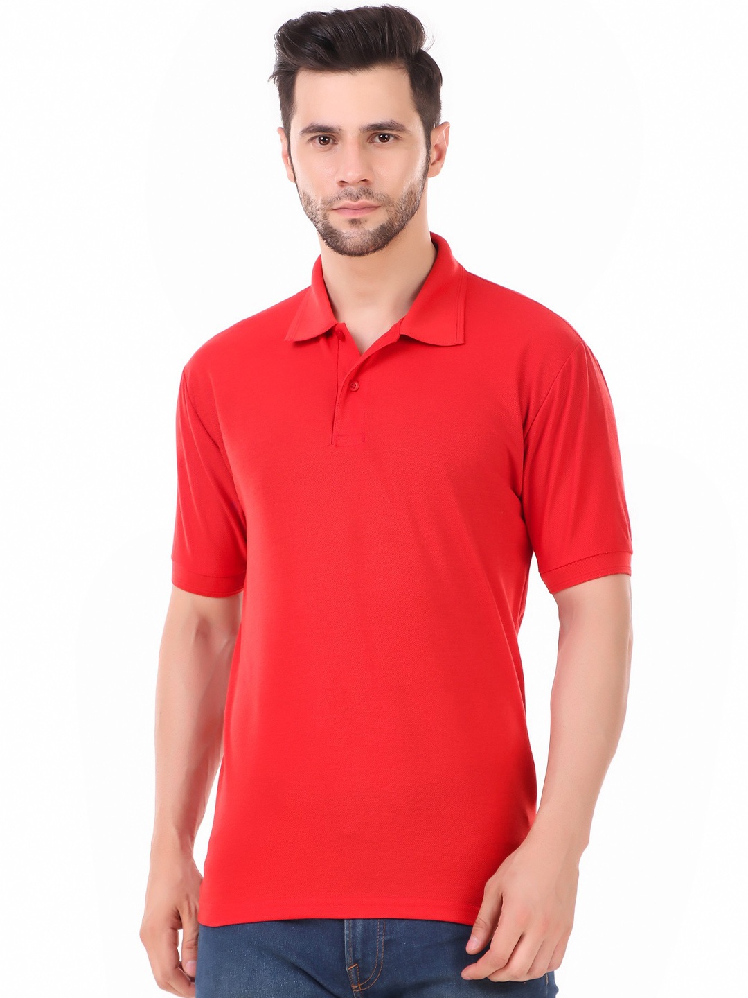 

FABSTIEVE Men New Orleans Pelicans Neymar Polo Collar T-shirt, Red