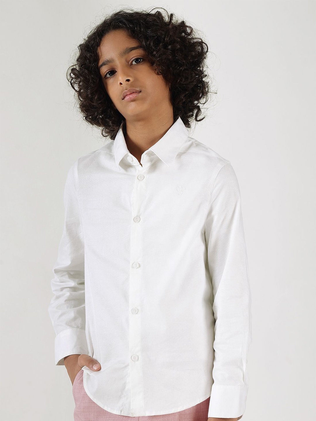 

One Friday Boys Comfort Opaque Casual Shirt, Off white
