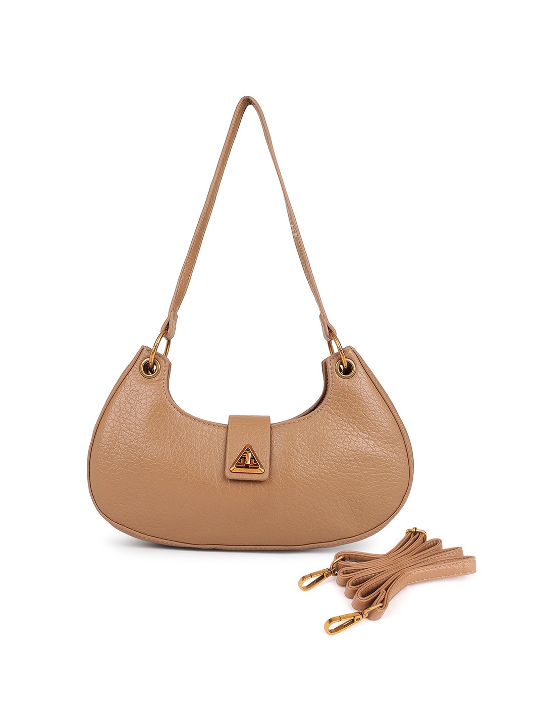 

Pramadda Pure Luxury PU Half Moon Shoulder Bag, Brown