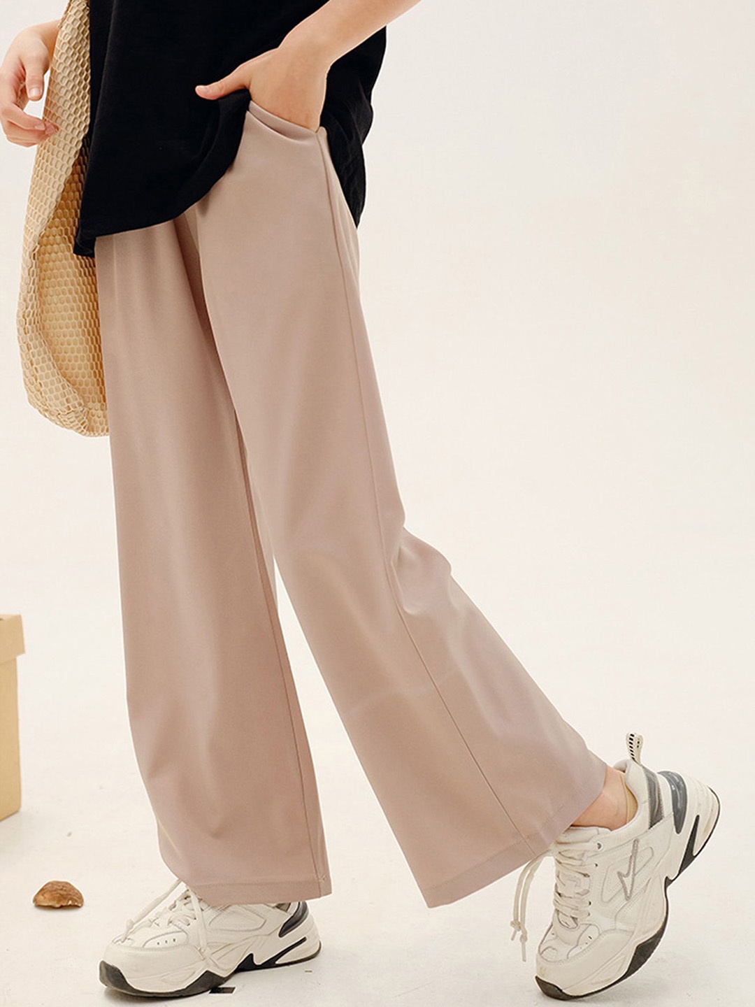 

LULU & SKY Girls Straight Fit High-Rise Low Distress Jeans, Beige