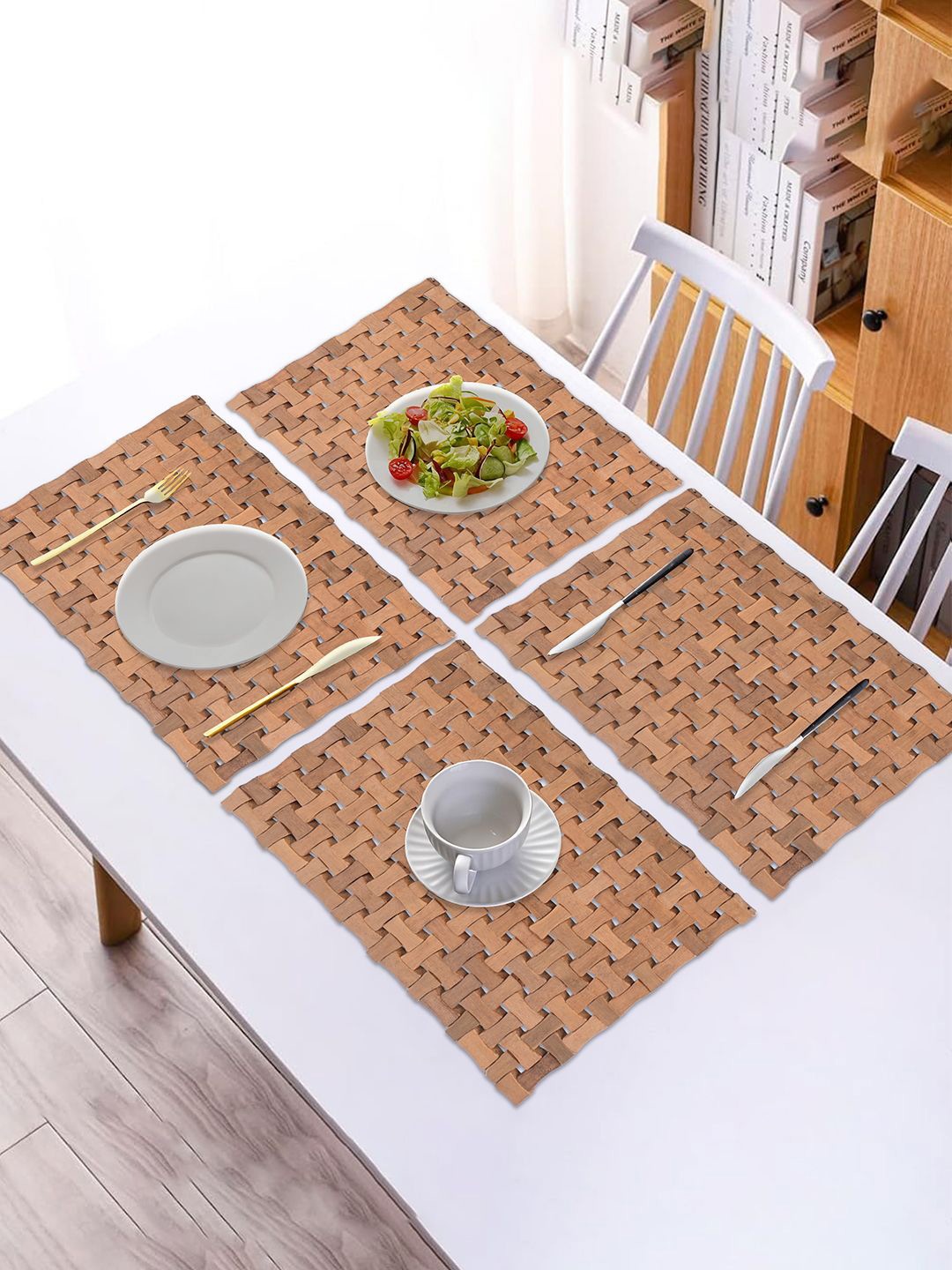 

Kuber Industries Brown Bamboo Dining Table Mats
