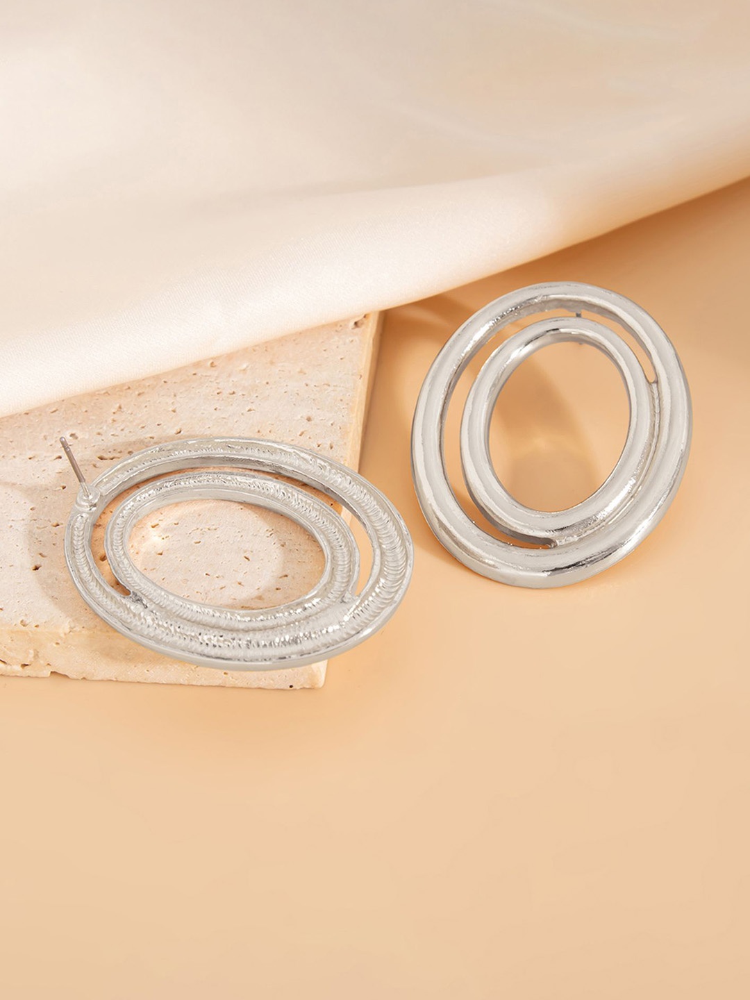 

LULU & SKY Contemporary Hoop Earrings, White
