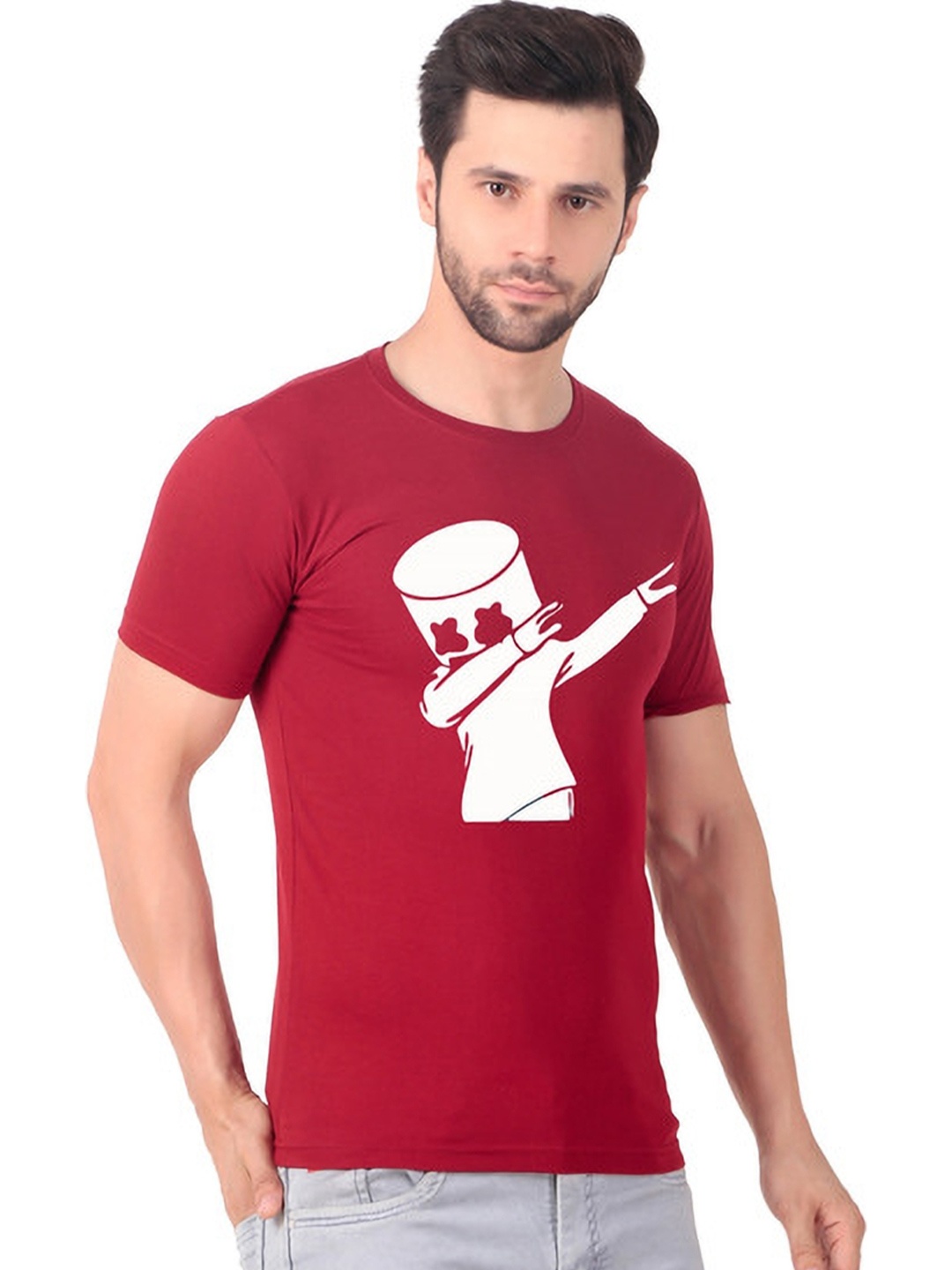 

FABSTIEVE Men New Orleans Pelicans Neymar Printed Pure Cotton T-shirt, Red
