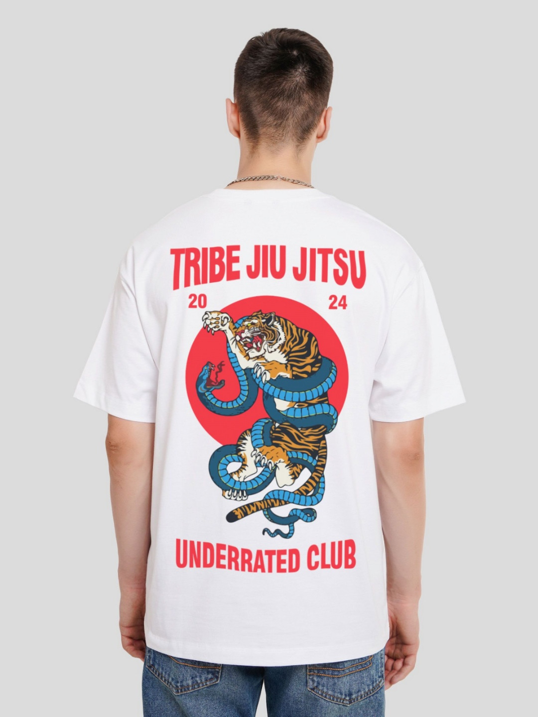 

Underrated Club Men Printed Bio Finish Raw Edge T-shirt, White