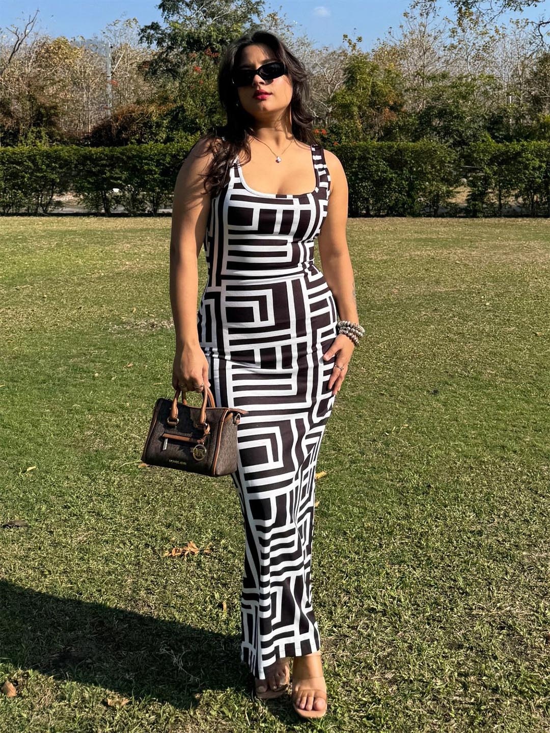 

BAESD Print Maxi Dress, Black