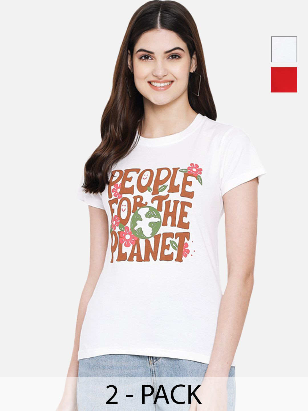 

Dreambe Women Typography Printed T-shirt, Multi