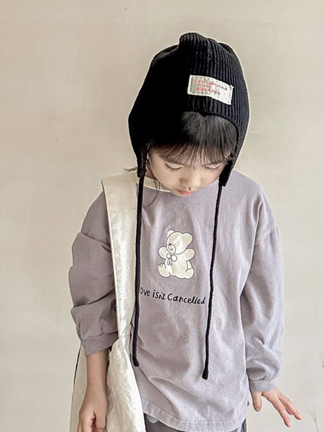 

LULU & SKY Kids Hooded Raw Edge T-shirt, Grey
