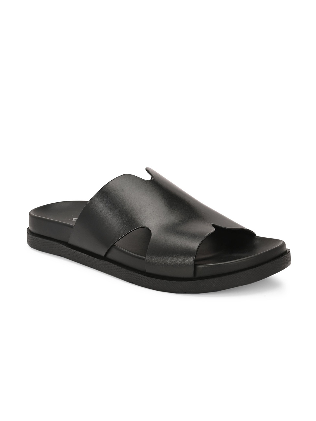 

Delize Men Leather Comfort Sandals, Black