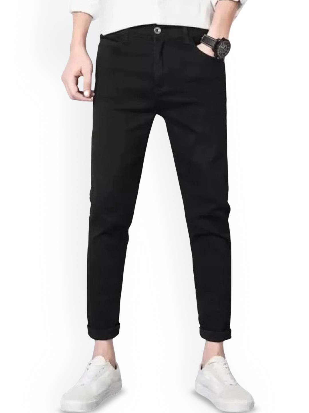 

COMFITS Men Classic Stretchable Jeans, Black