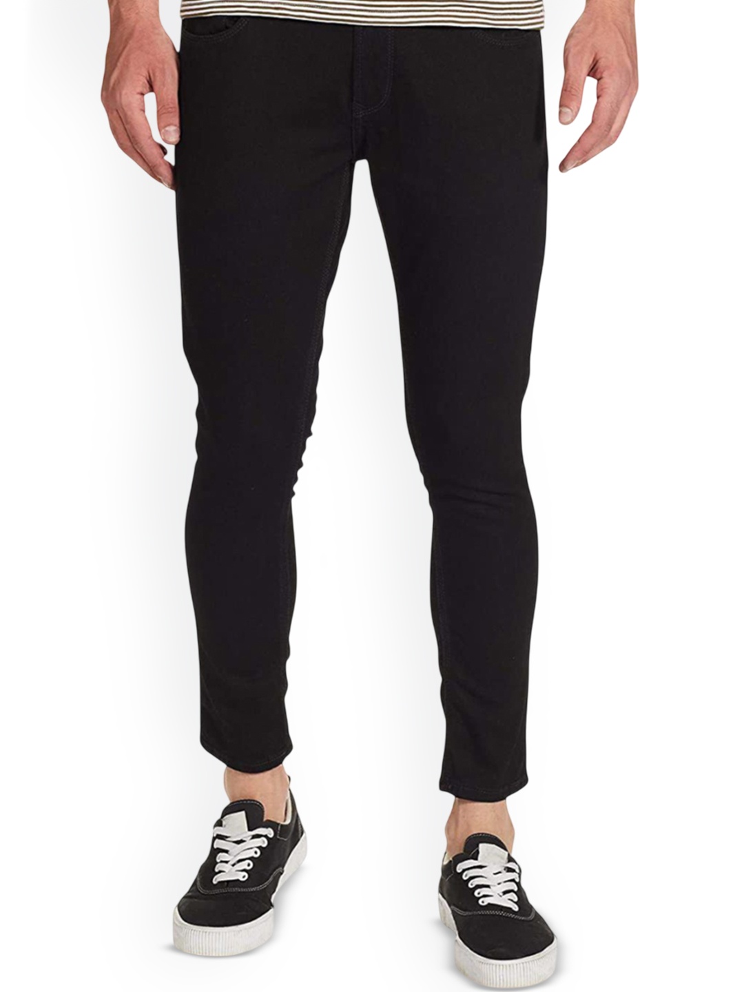 

COMFITS Men Classic Slash Knee Jeans, Black