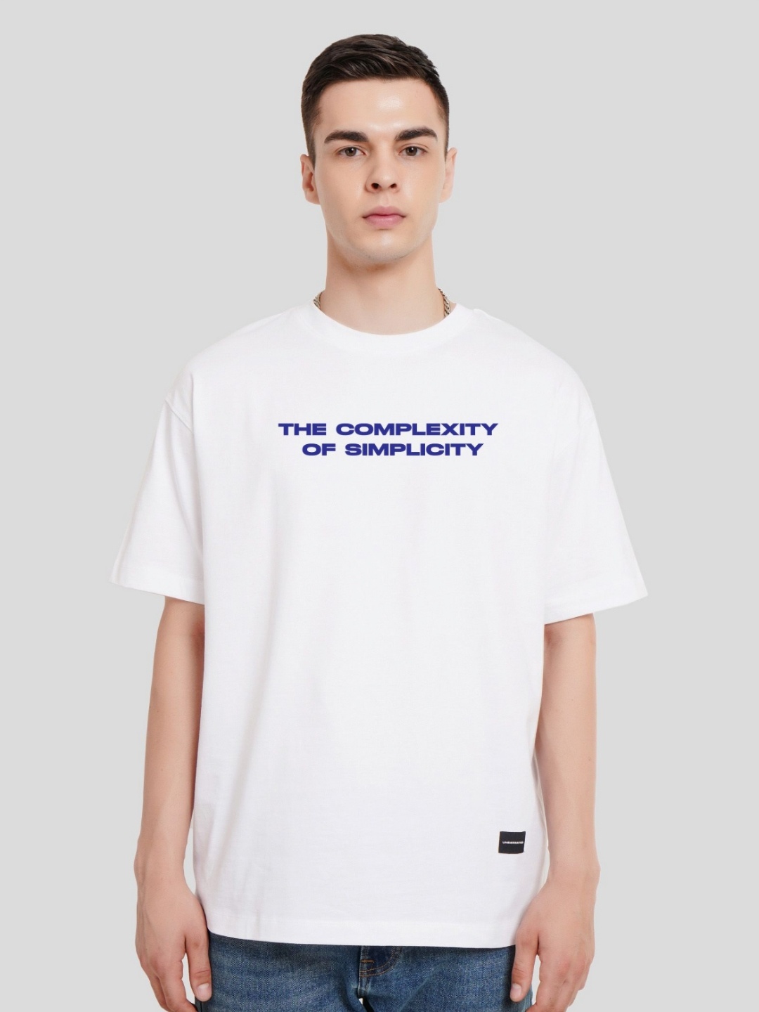 

Underrated Club Men Printed Bio Finish Applique T-shirt, White