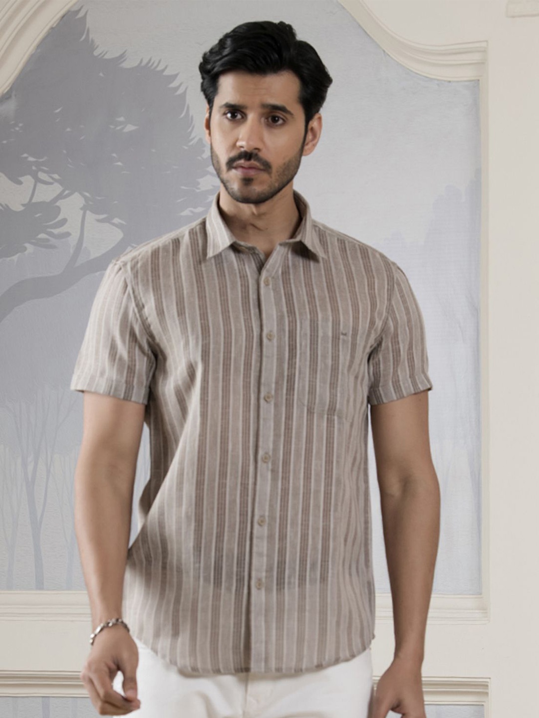 

Albion By CnM Men Comfort Opaque Casual Shirt, Rust