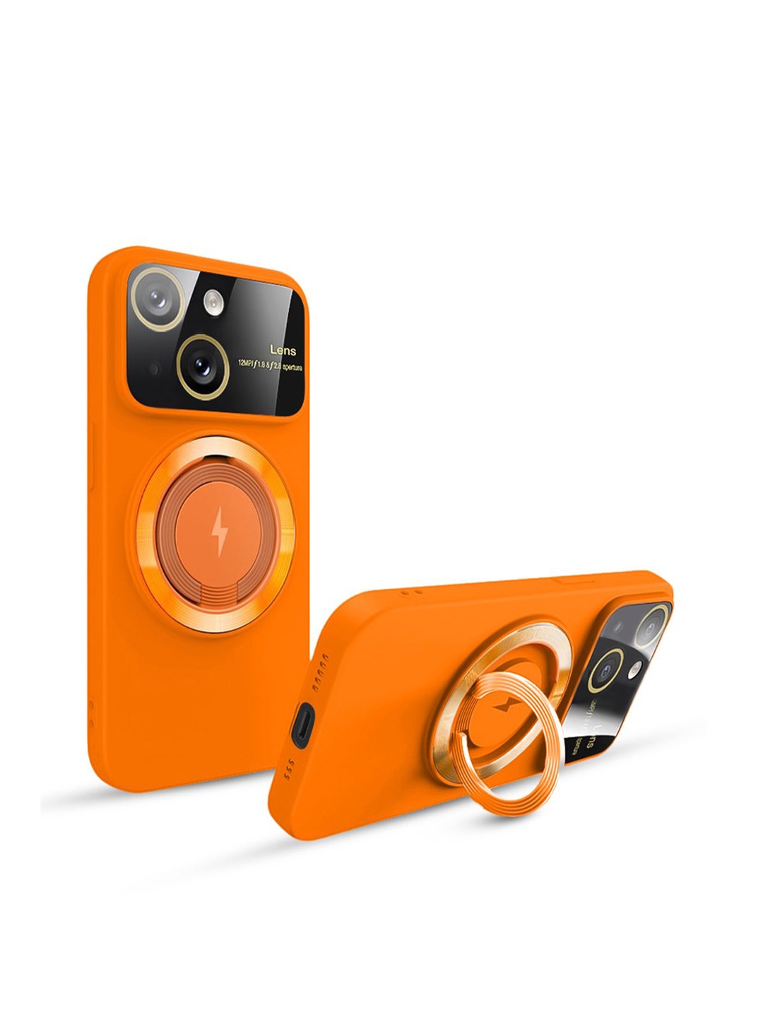 

QRIOH Solid Printed iPhone 14 Plus Back Case Mobile Accessories, Orange