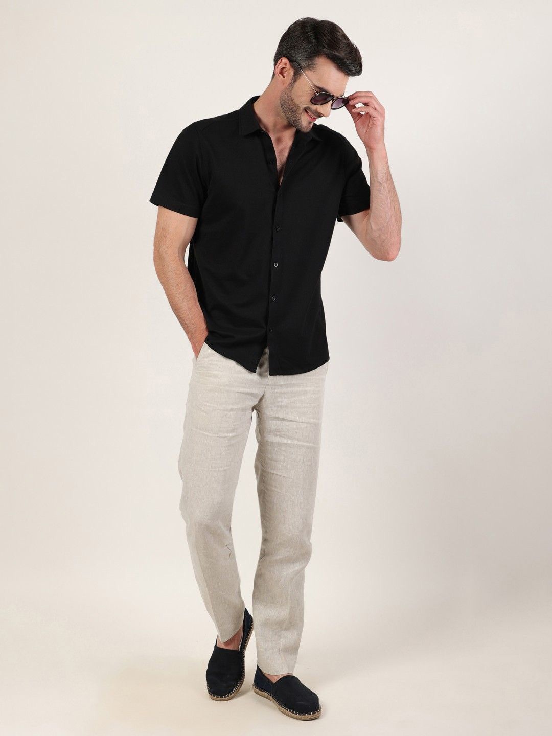 

EAZY Men Opaque Casual Shirt, Black