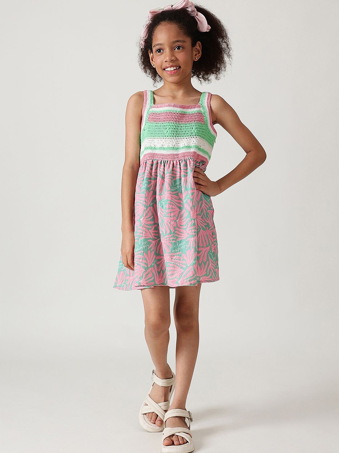 

One Friday Print A-Line Dress, Multi