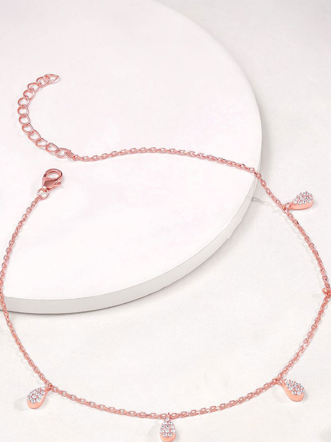

GIVA Rose Gold-Plated Anklet