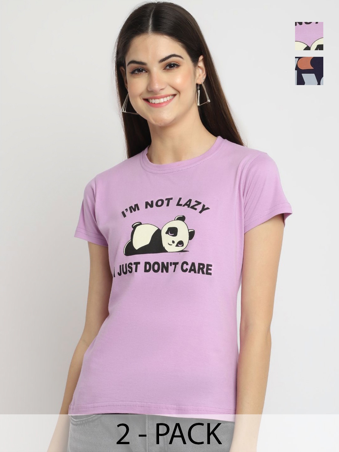 

Dreambe Women Typography Printed T-shirt, Multi