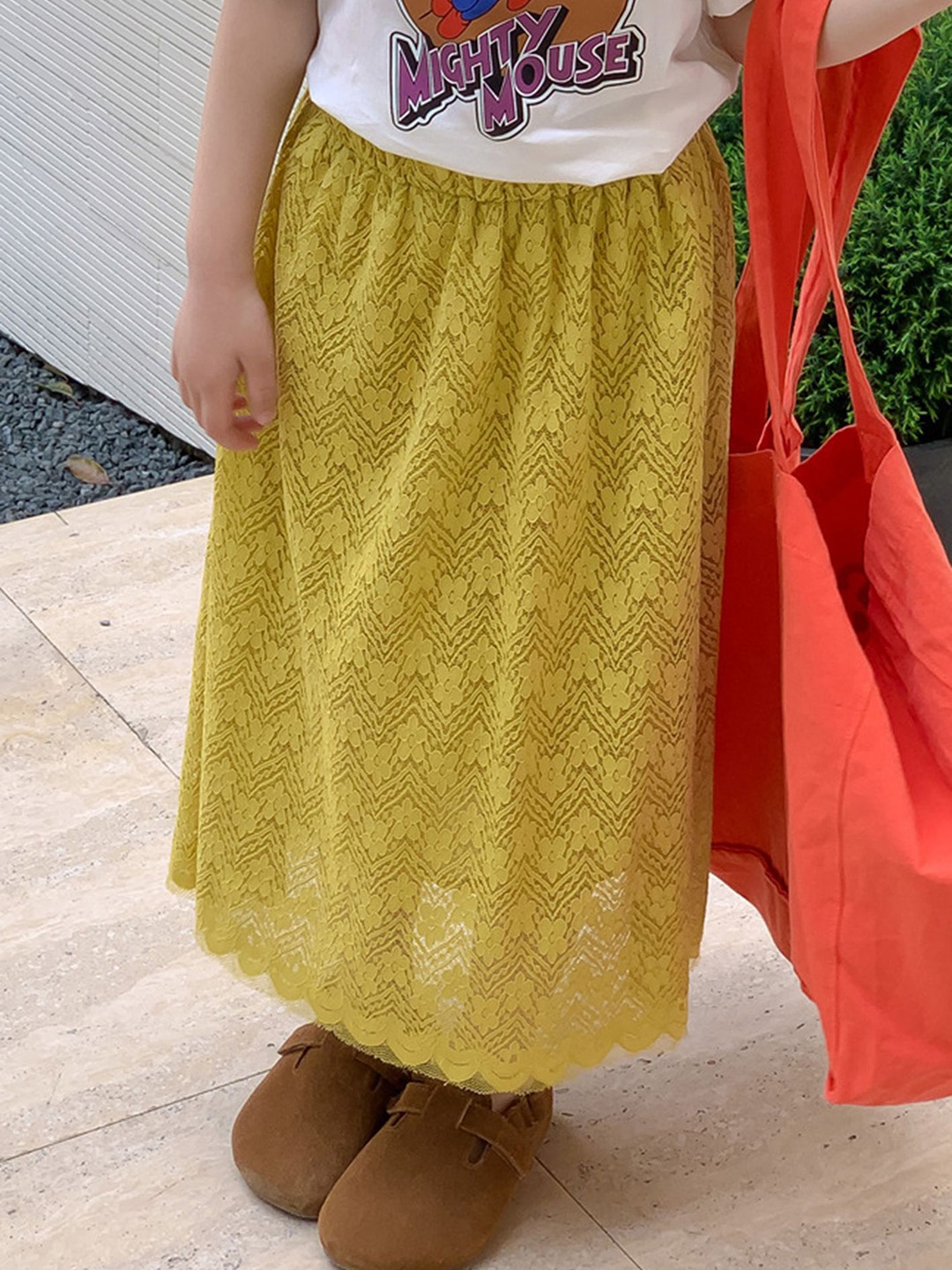 

LULU & SKY A-line Midi Skirt, Yellow