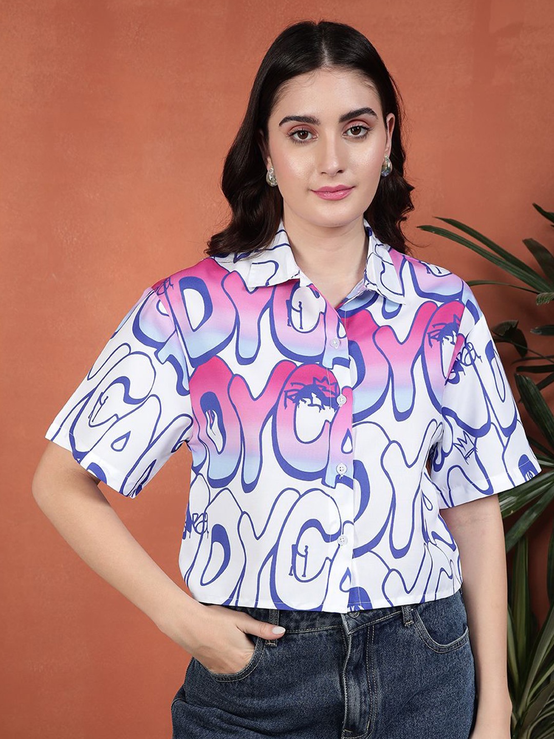 

BAESD Women Standard Opaque Printed Casual Shirt, White