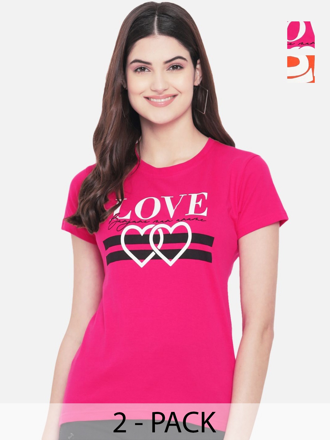 

Dreambe Women Typography Printed T-shirt, Multi