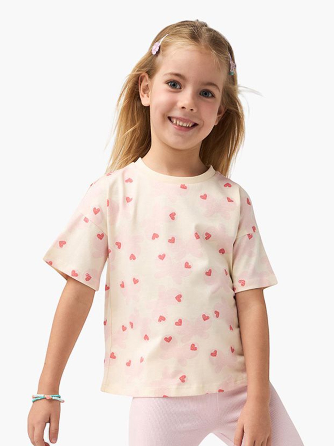 

Juniors by Babyshop Girls Printed T-shirt, Cream