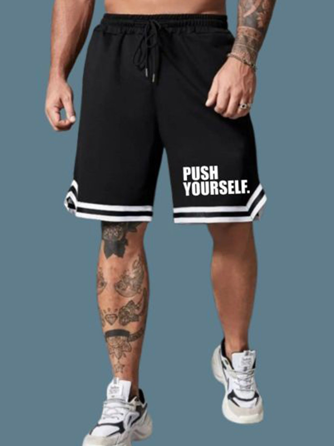 

culish Men High-Rise Training or Gym Sports Shorts, Black