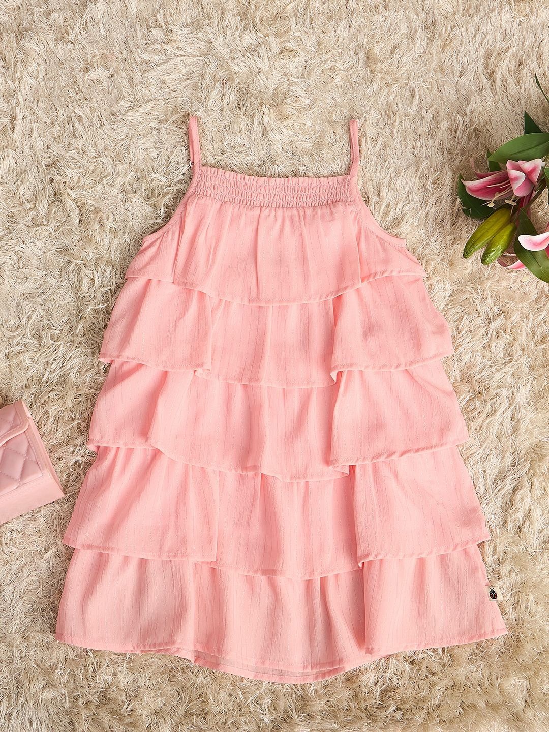 

Stylo Bug Georgette Empire Dress, Peach