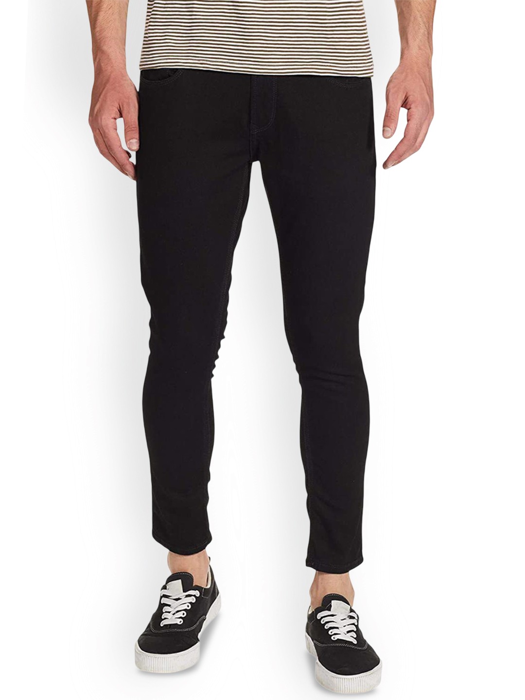 

COMFITS Men Classic Slash Knee Jeans, Black