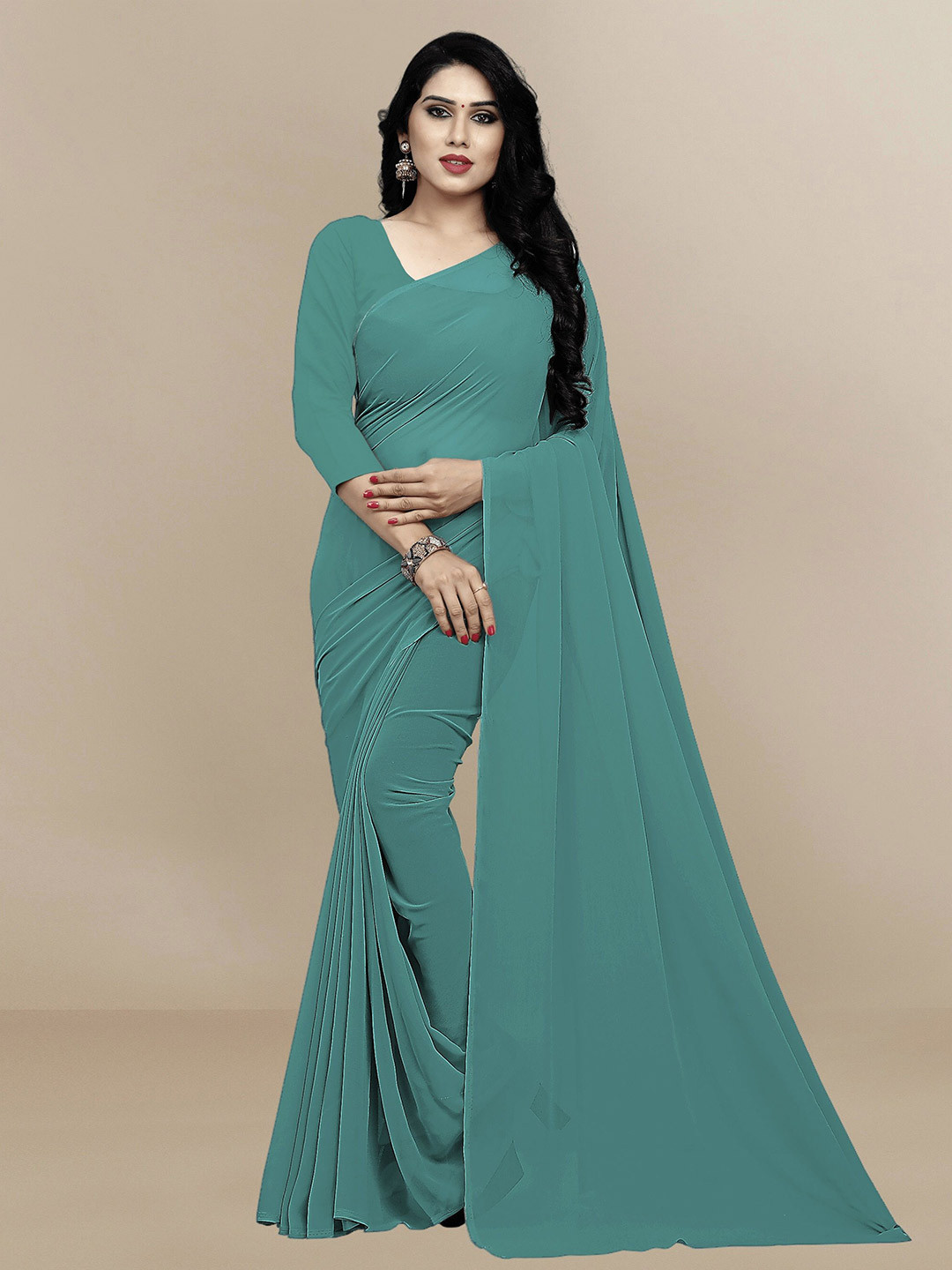 

Moda Rapido Pure Georgette Saree, Blue