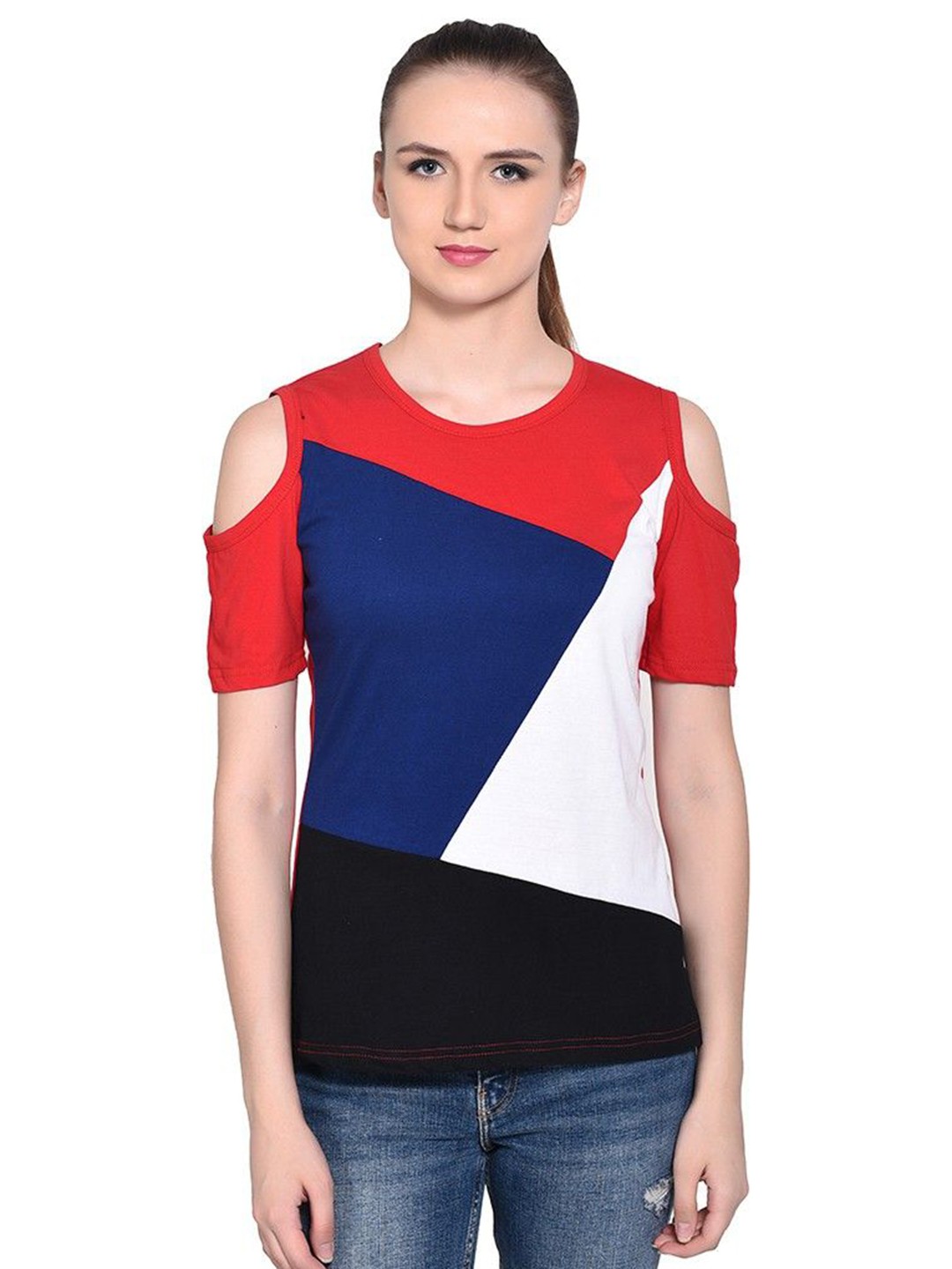 

BEYOU FASHION Women Colourblocked Slim Fit T-shirt, Multi