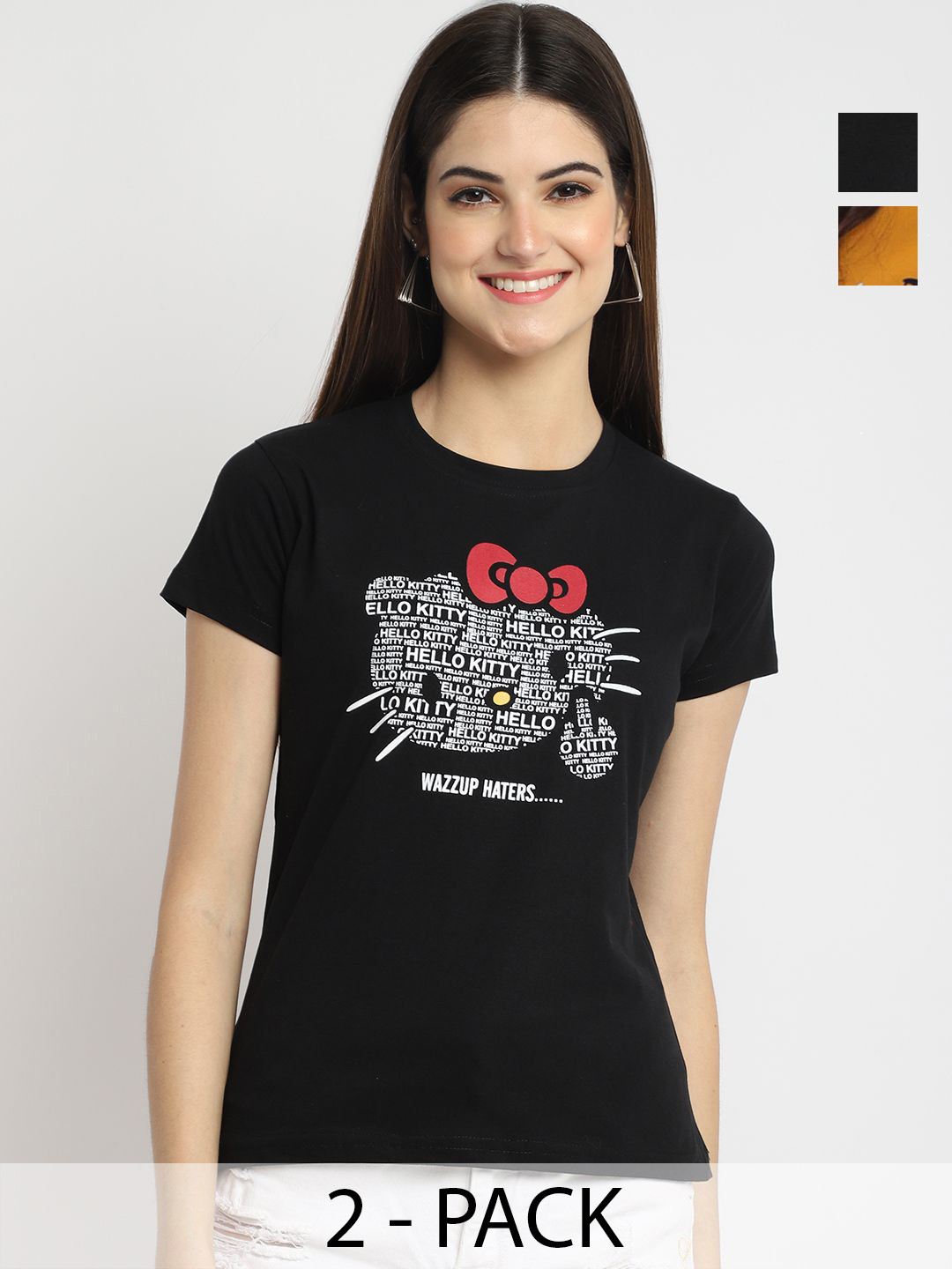 

Dreambe Women Typography Printed T-shirt, Multi