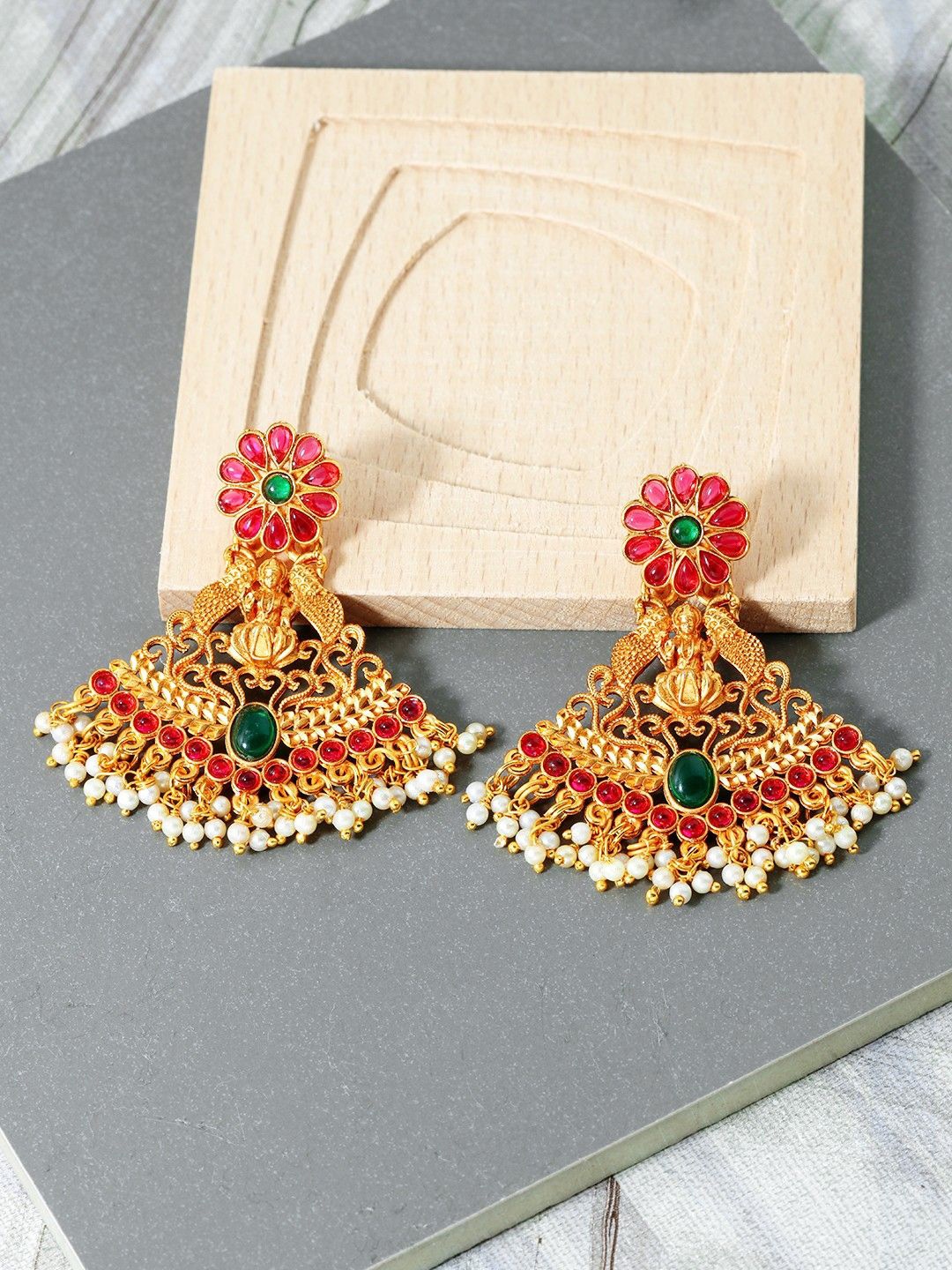 

Anouk Contemporary Jhumkas Earrings, Gold