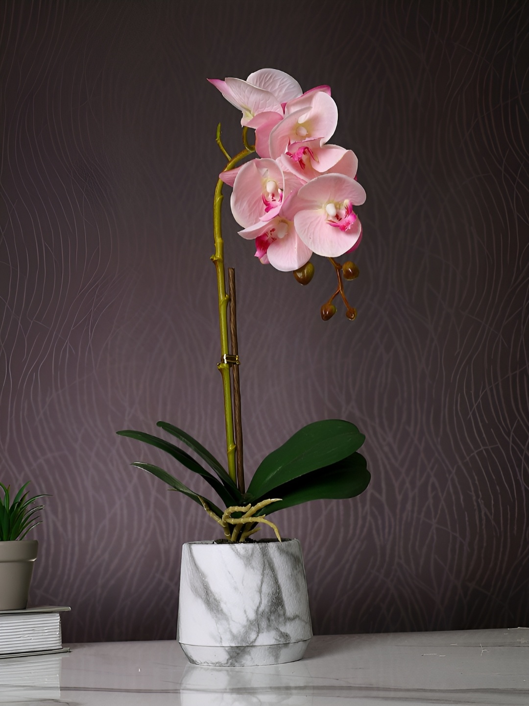 

Myntra Elegant Homes White 1 Pieces Orchid Artificial Plant With Pot