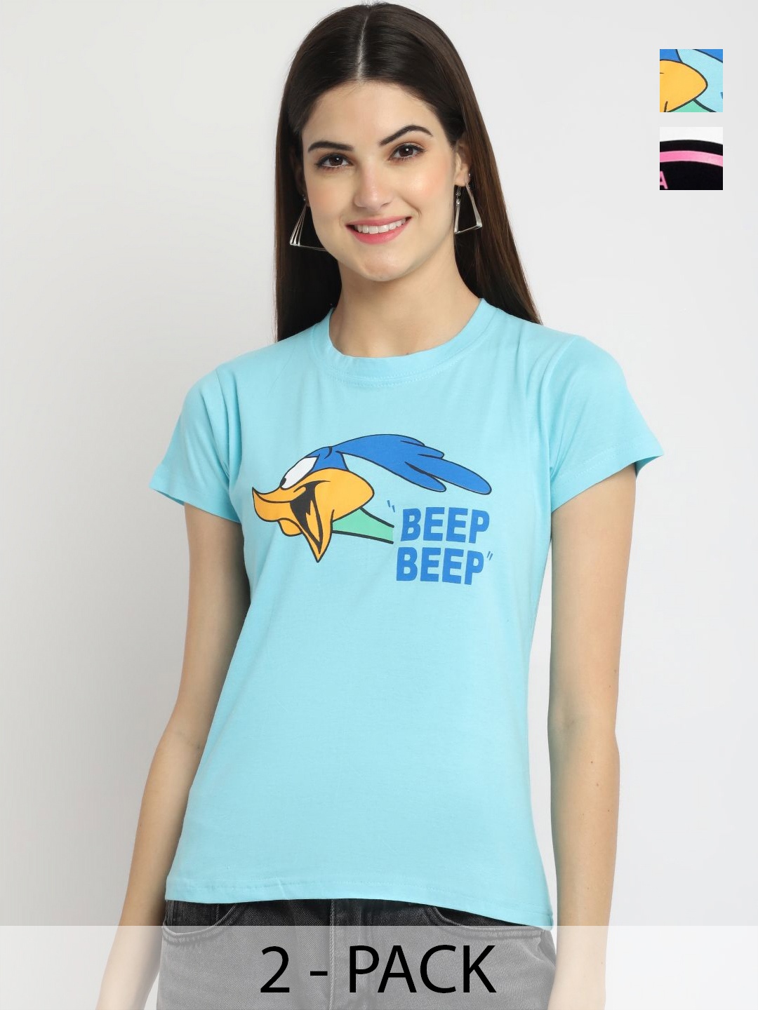 

Dreambe Women Typography Printed T-shirt, Multi