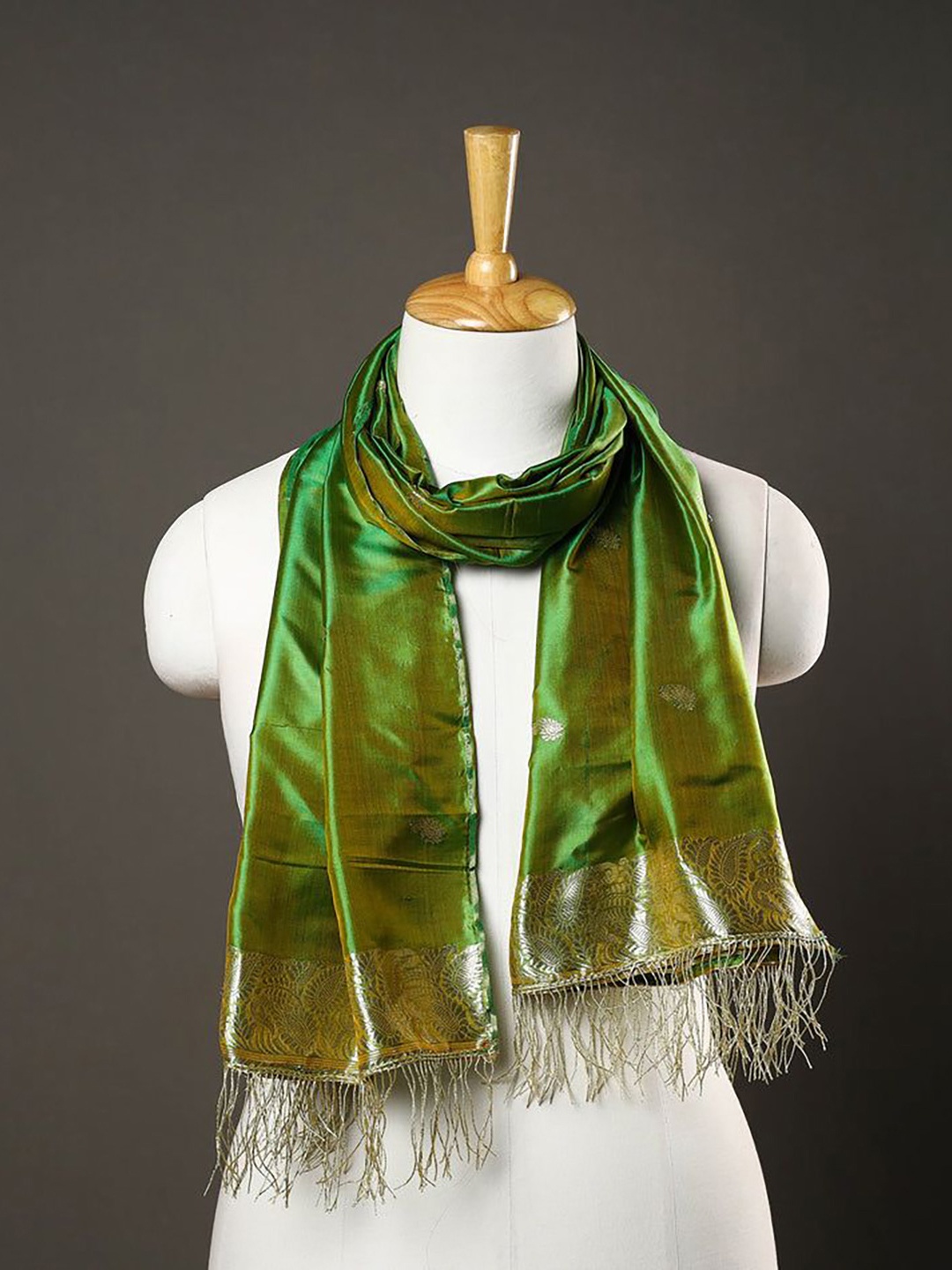 

iTokri Women Woven Design Stole, Green