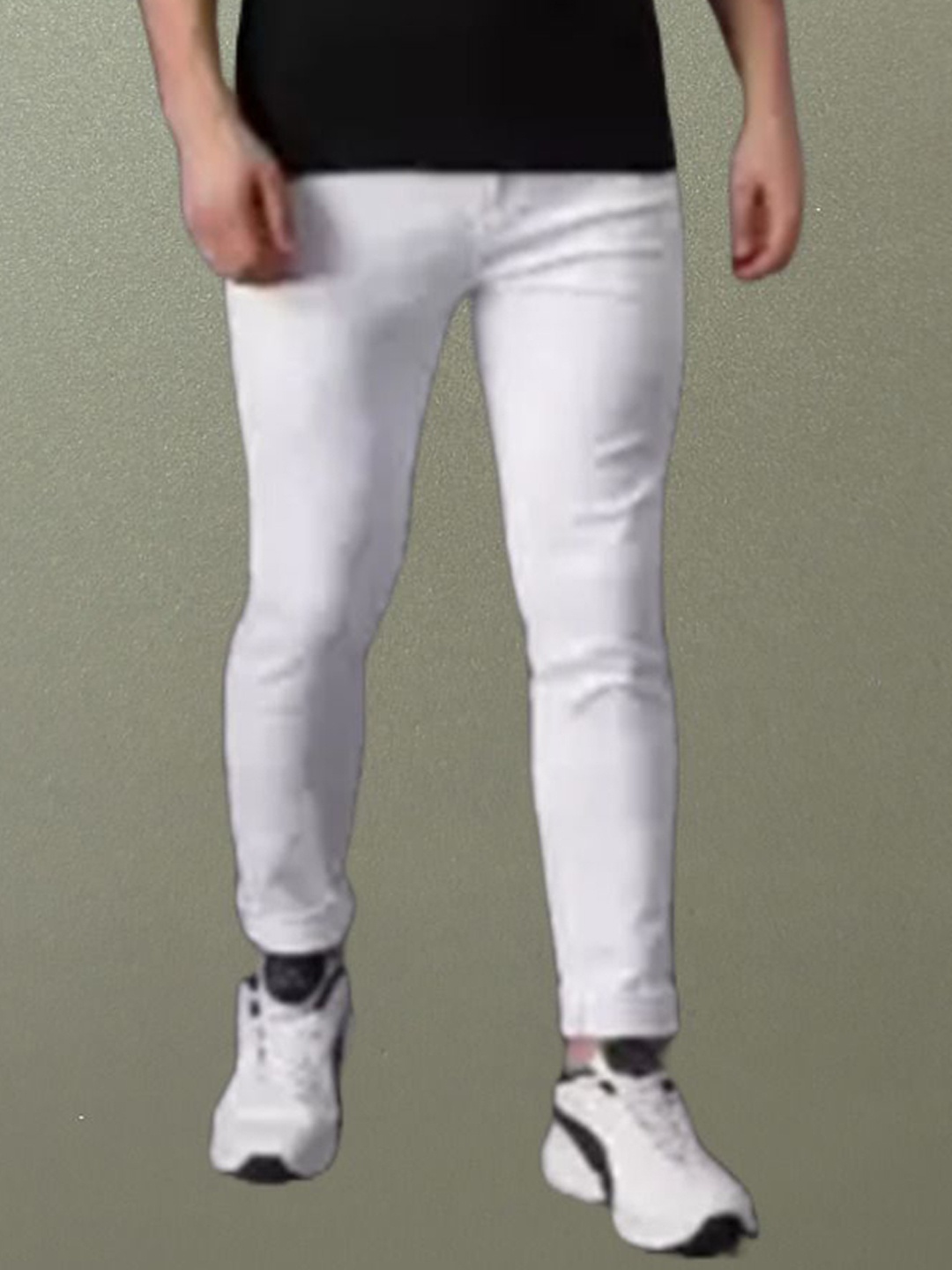 

COMFITS Men Classic Stretchable Jeans, White