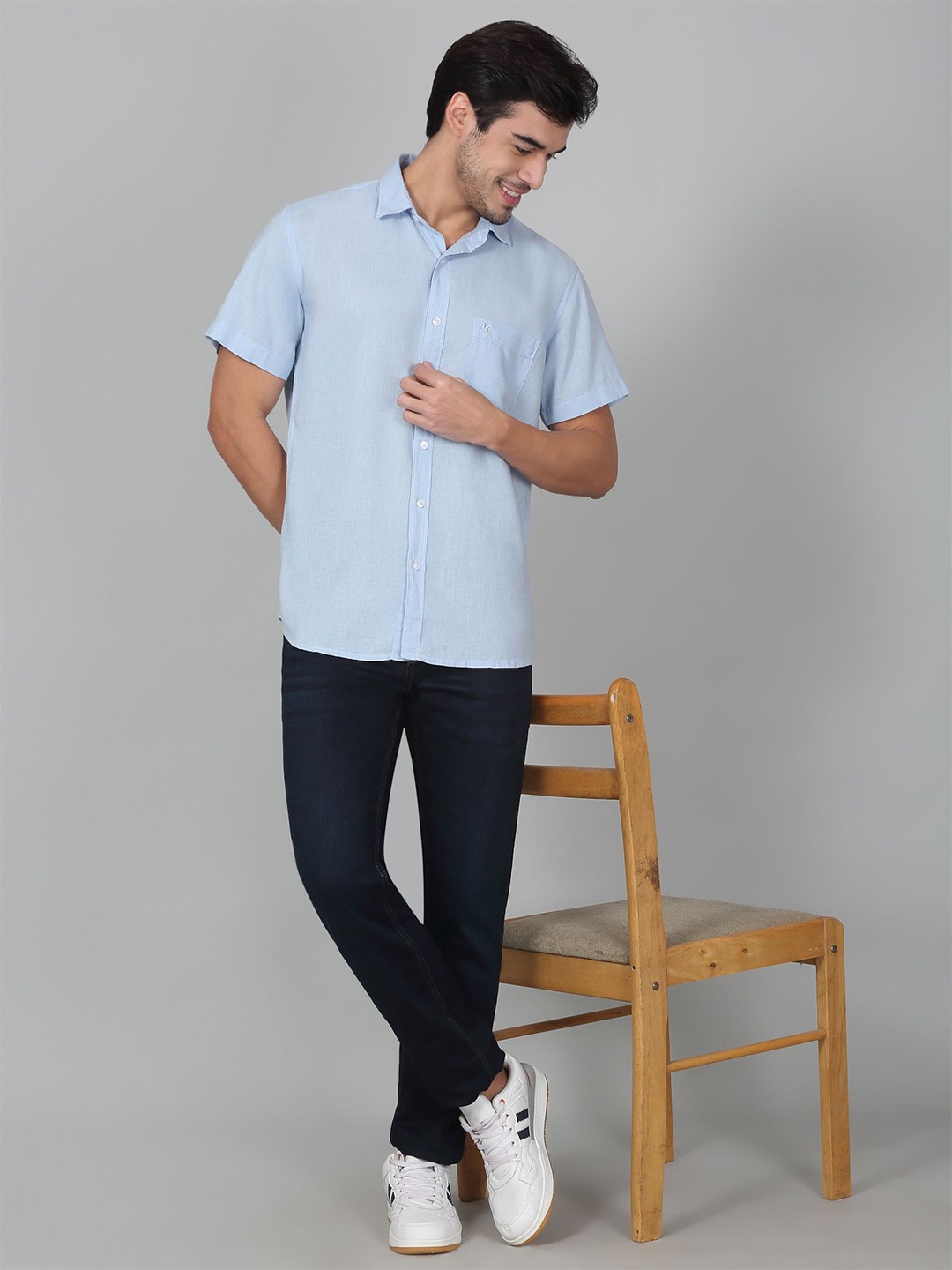 

Cantabil Men Original Opaque Casual Shirt, Blue