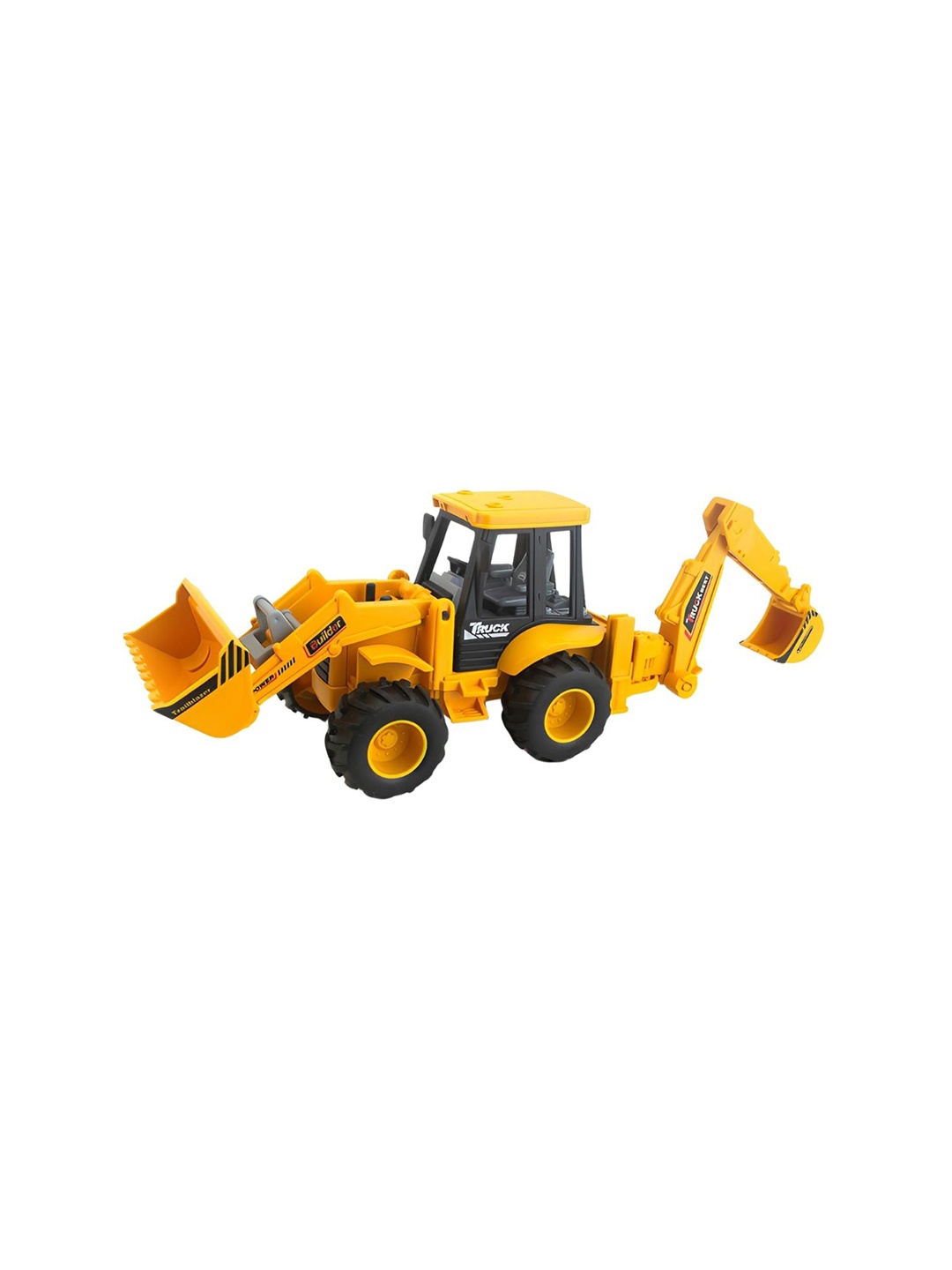 

PLUSPOINT Excavator Bulldozer Friction Powered Construction Toy Vehicle, Yellow
