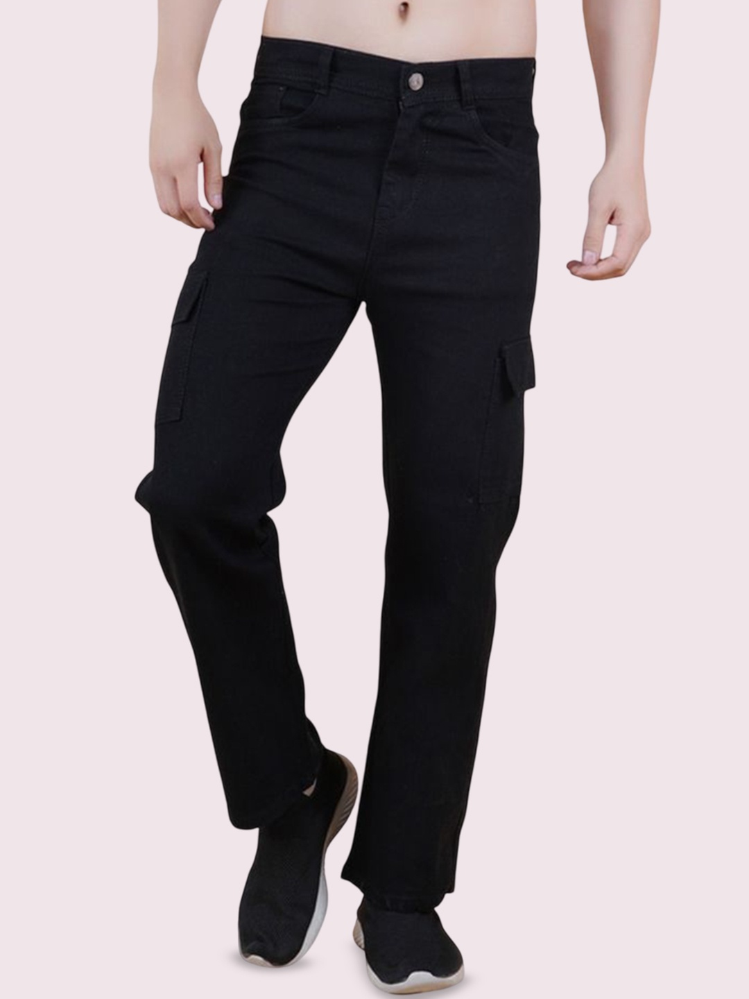 

COMFITS Men Classic Highly Distressed Stretchable Jeans, Black