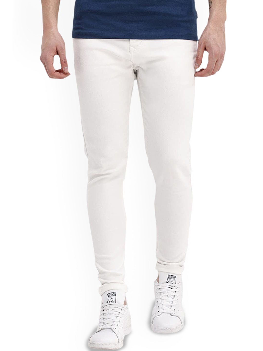 

COMFITS Men Classic Low Distress Jeans, White