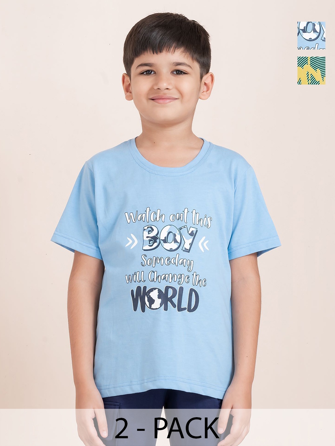 

Taatoom Boys 2 Printed Applique T-shirt, Green