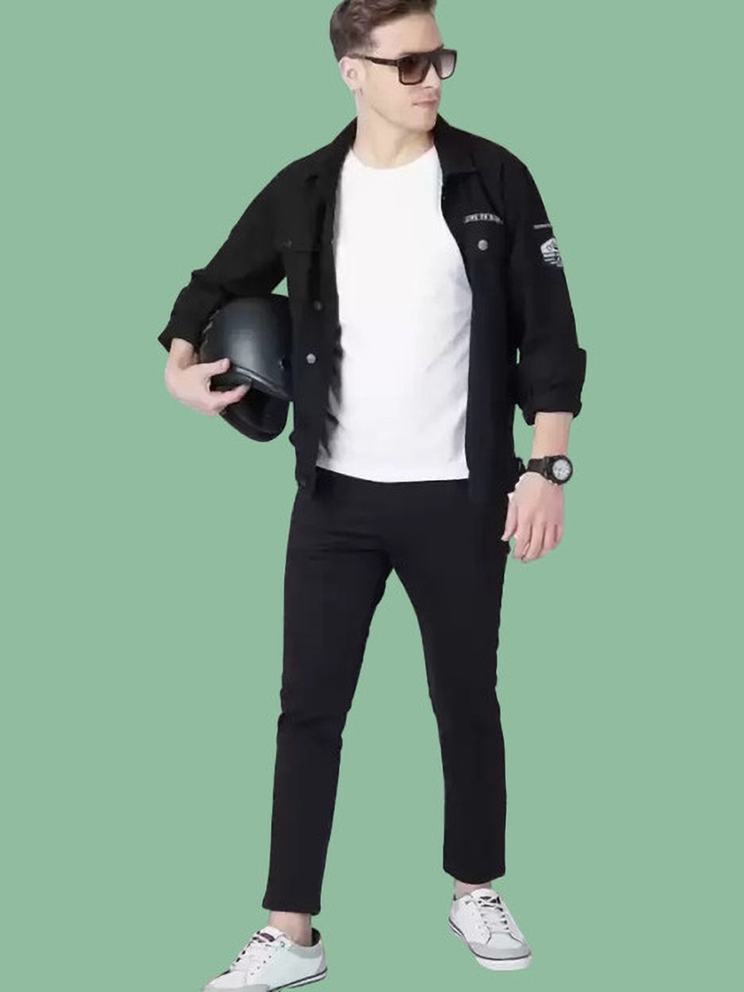 

COMFITS Men Classic Slash Knee Stretchable Jeans, Black
