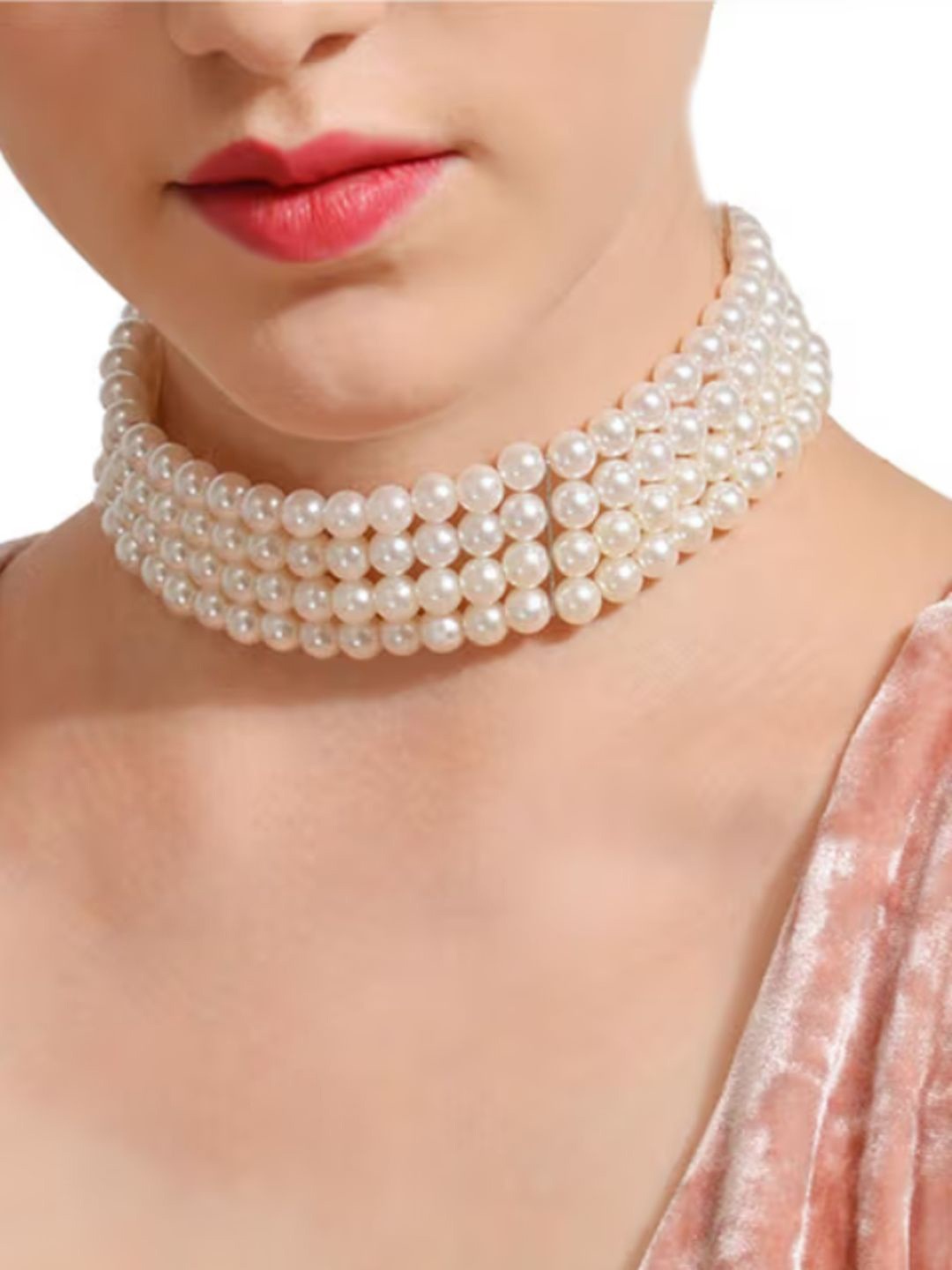 

Niscka Silver-Plated Necklace, White