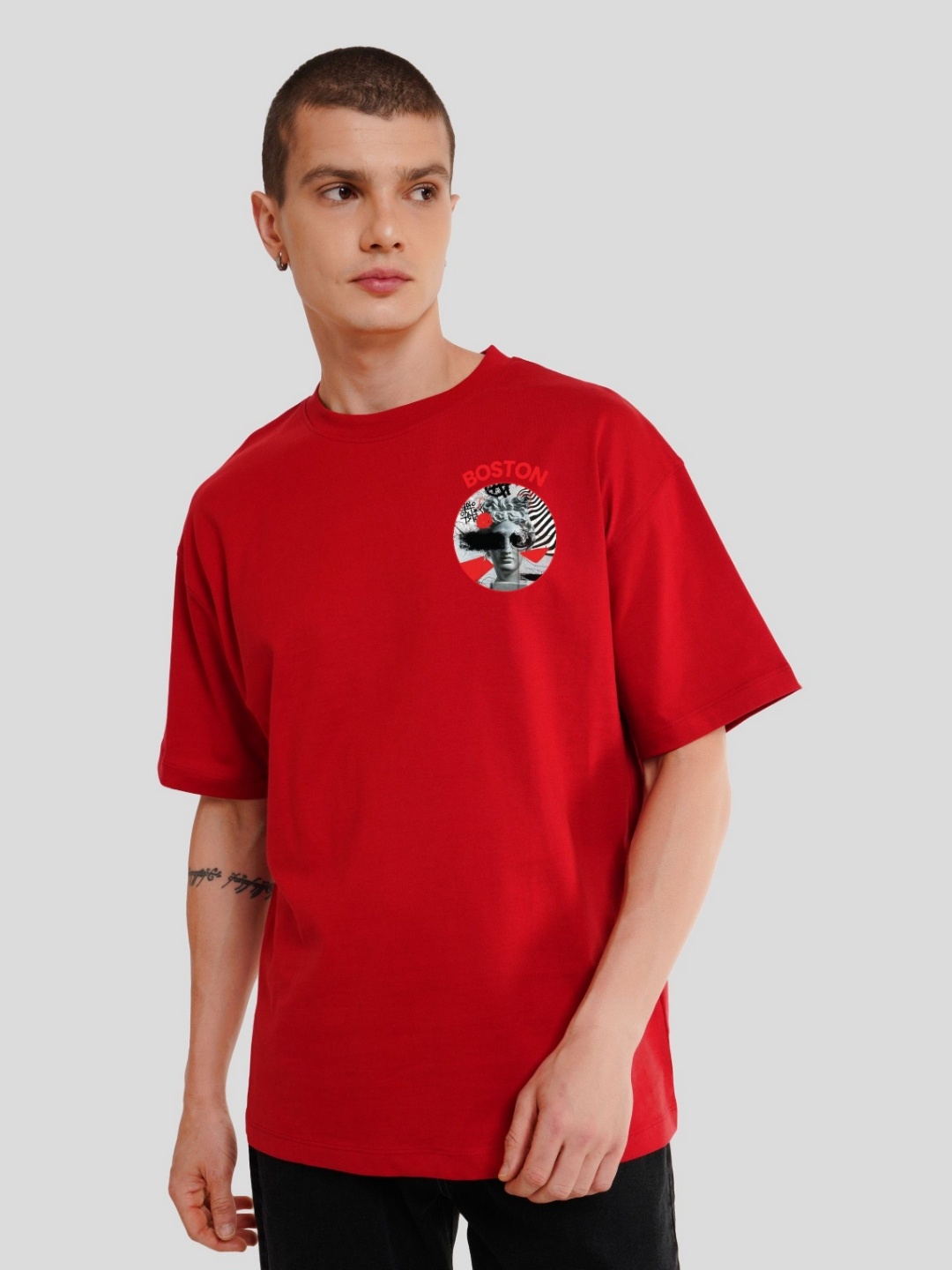 

Underrated Club Men Bio Finish Applique T-shirt, Red