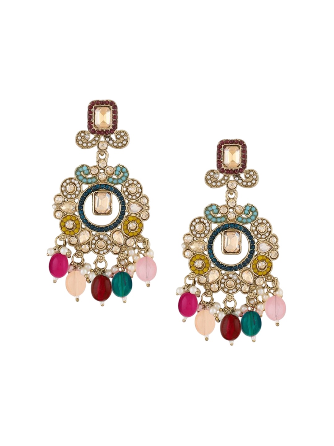 

Zaveri Pearls Contemporary Drop Earrings, Multi